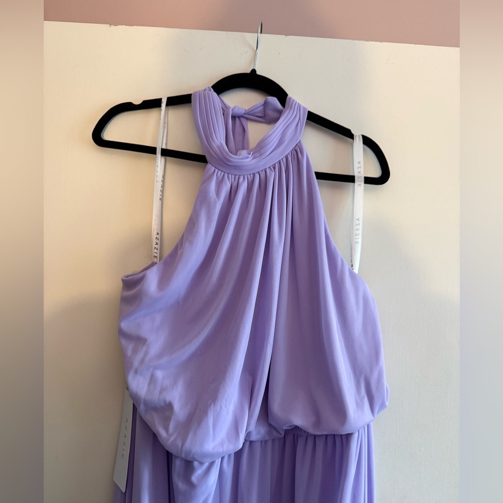 Azazie lilac  Halter Neck Dress size a18